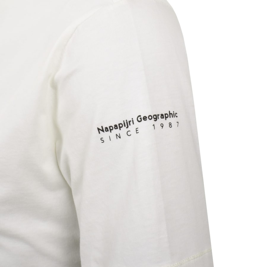 Napapijri Badge Logo T Shirt White | Mainline Menswear